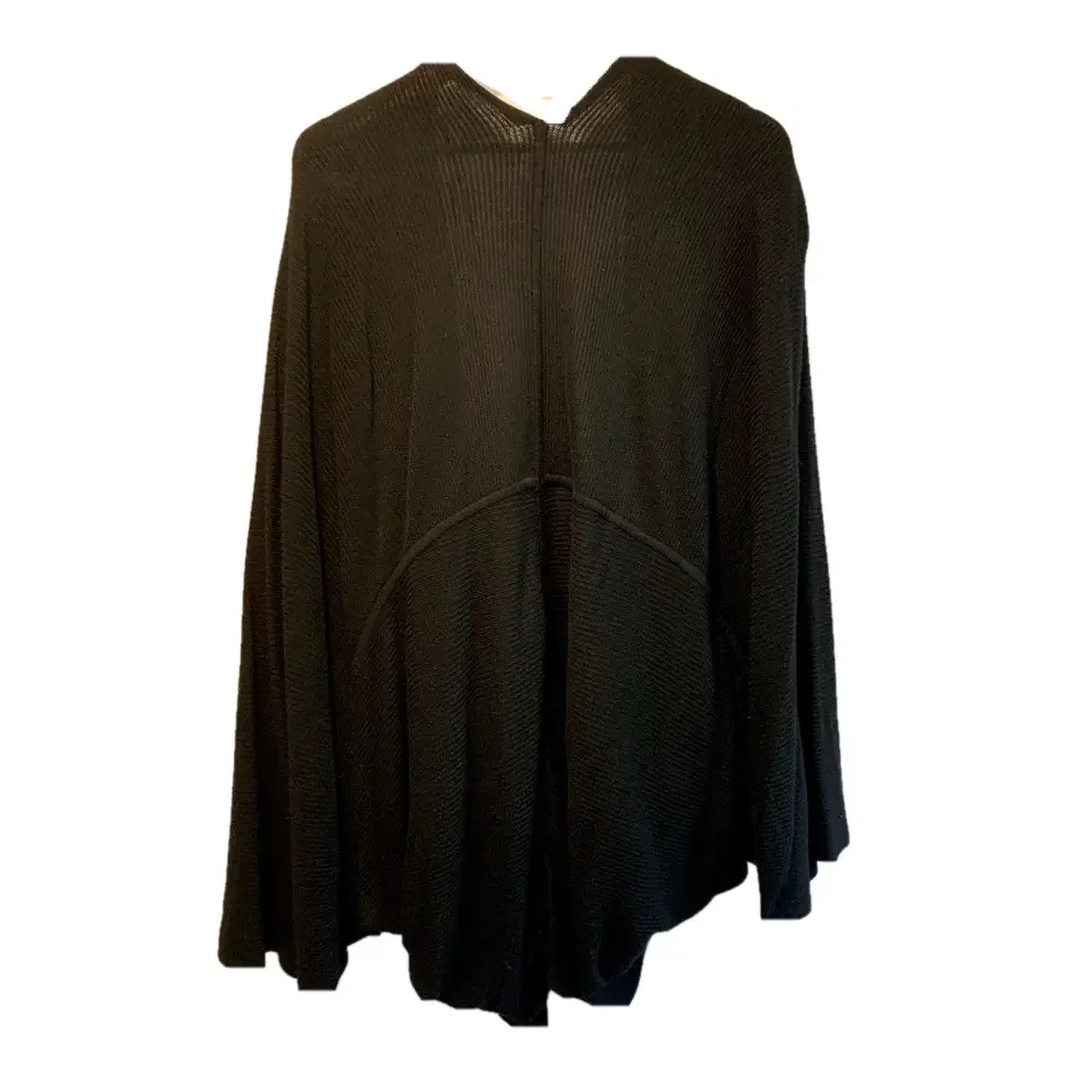 Lululemon Cashlu Knit Textured Wrap Cardigan Black XL/XXL Oversized Open Front